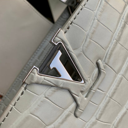 CAPUCINES BB 27 GREY TAURILLON SILVER HARDWARE