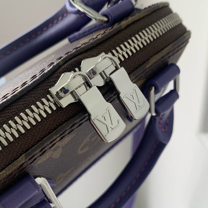 Alma Nano 18 Monogram Canvas Cuir de veau violet 