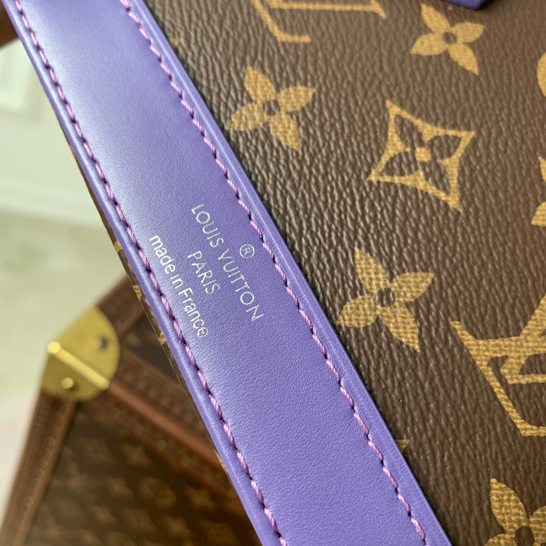 Alma Nano 18 Monogram Canvas Cuir de veau violet 