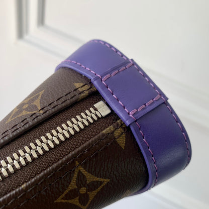 Alma Nano 18 Monogram Canvas Cuir de veau violet 