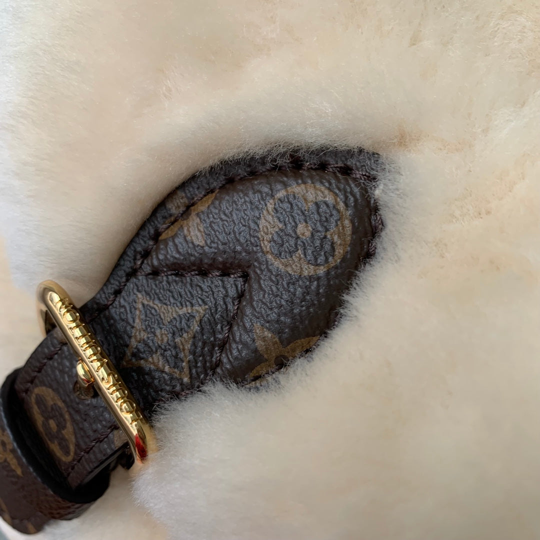 Lv Nano Teddy 25 Brown Monogram Wool