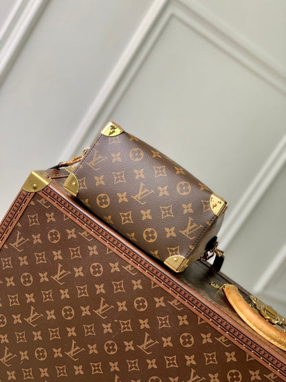 Lv Speedy Trunk 20 Black Brown Monogram