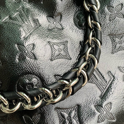 NO¨¦ TRUNK PM 23 IN BLACK COUSSIN SILVER HARDWARE