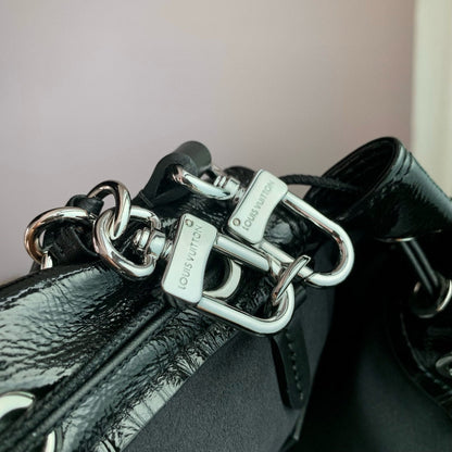 NO¨¦ TRUNK PM 23 IN BLACK COUSSIN SILVER HARDWARE