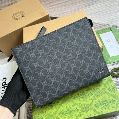 Pochette Neo Vintage 26 GG Supreme en toile noire