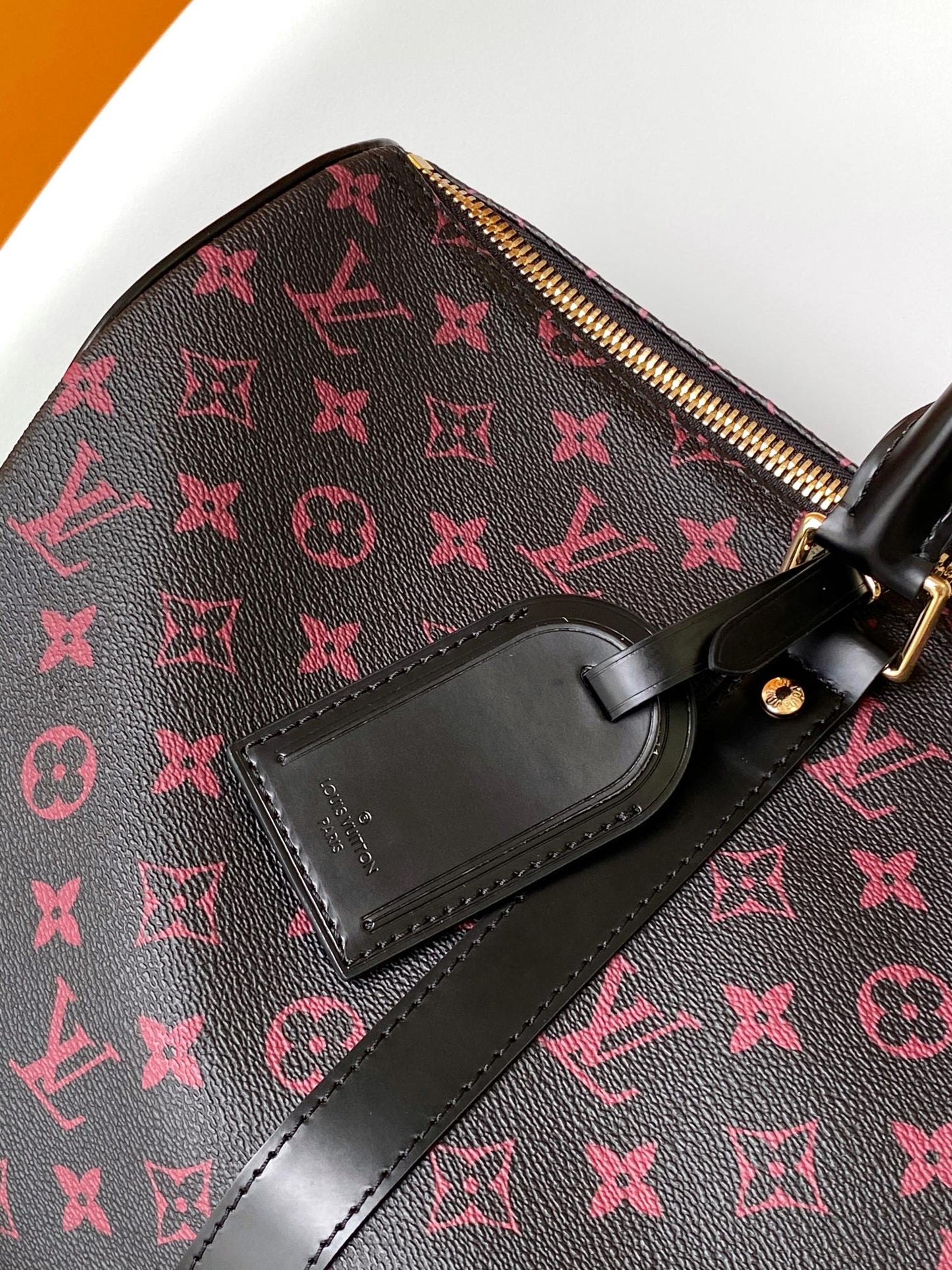 KEEPALL BANDOULI¨¨RE 45 EN LONA TOMETTE CON MONOGRAMA NEGRO