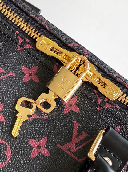 KEEPALL BANDOULI¨¨RE 45 EN LONA TOMETTE CON MONOGRAMA NEGRO