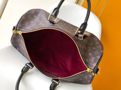 KEEPALL BANDOULI¨¨RE 45 EN LONA TOMETTE CON MONOGRAMA NEGRO