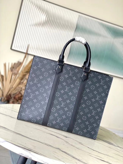 BOLSO PLATA 24H 41 EN LONA ECLIPSE MONOGRAMA GRIS OSCURO