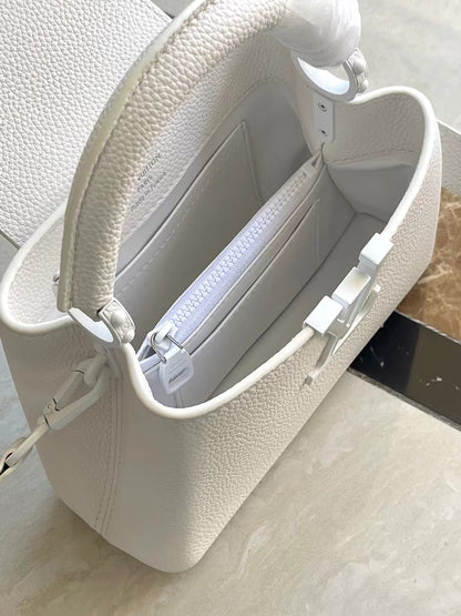 CAPUCINES EST-OUEST MINI 21 EN TAURILLON BLANC