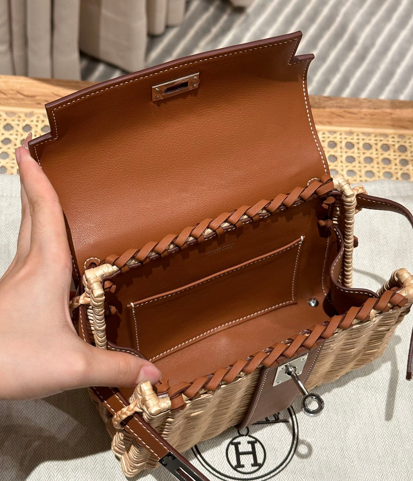 HM Kelly 20 Picnic Gold Bambou et Rotin
