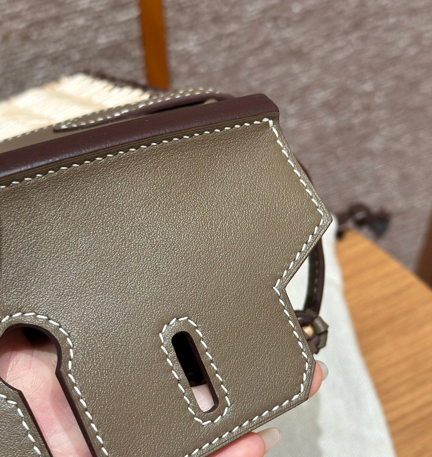 HM BIRKIN 25 CM PICNIC OLIVA BAMBÚ Y RATÁN