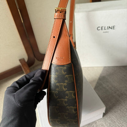SMALL HELO?SE BAG CUIR 22 IN BLACK TRIOMPHE CANVAS