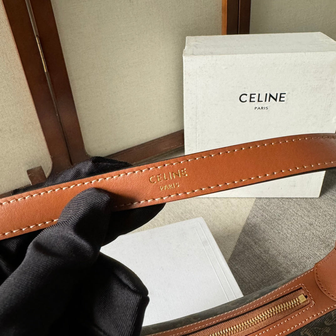 SMALL HELO?SE BAG CUIR 22 IN BLACK TRIOMPHE CANVAS