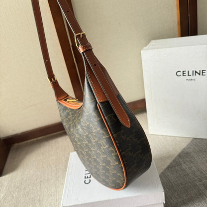 SMALL HELO?SE BAG CUIR 22 IN BLACK TRIOMPHE CANVAS