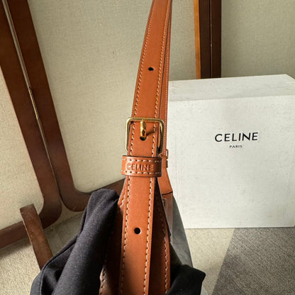 SMALL HELO?SE BAG CUIR 22 IN BLACK TRIOMPHE CANVAS