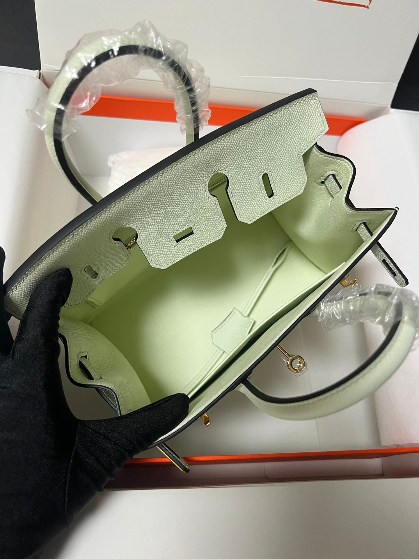 HM BIRKIN SELLIER VERT FIZZ EPSOM CUERO HIERROS DORADOS