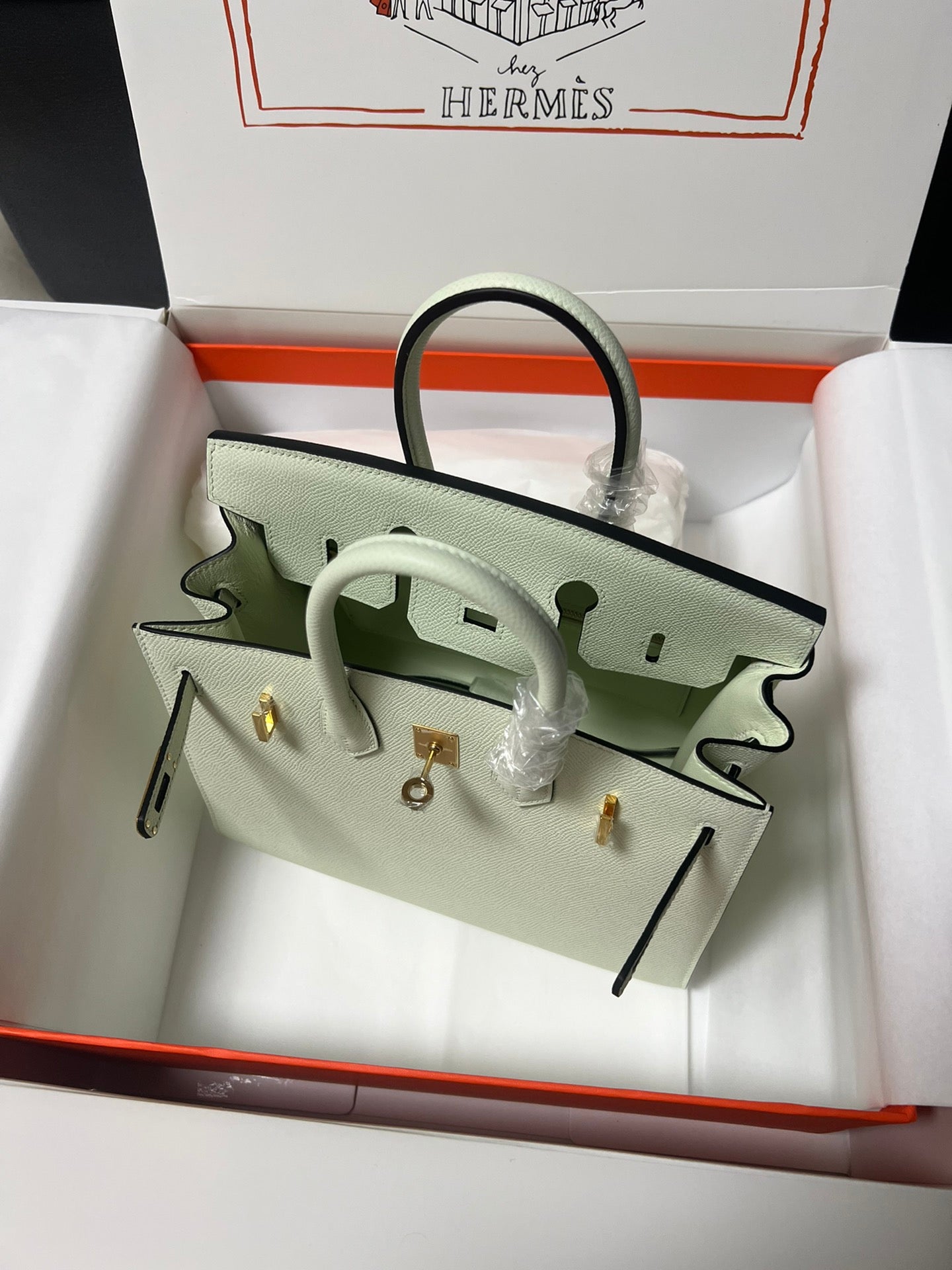 HM BIRKIN SELLIER VERT FIZZ EPSOM CUERO HIERROS DORADOS