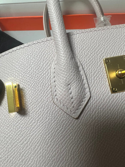 HM BIRKIN SELLIER PIEL EPSOM ROSA CLARO CON HERRAJES DORADOS
