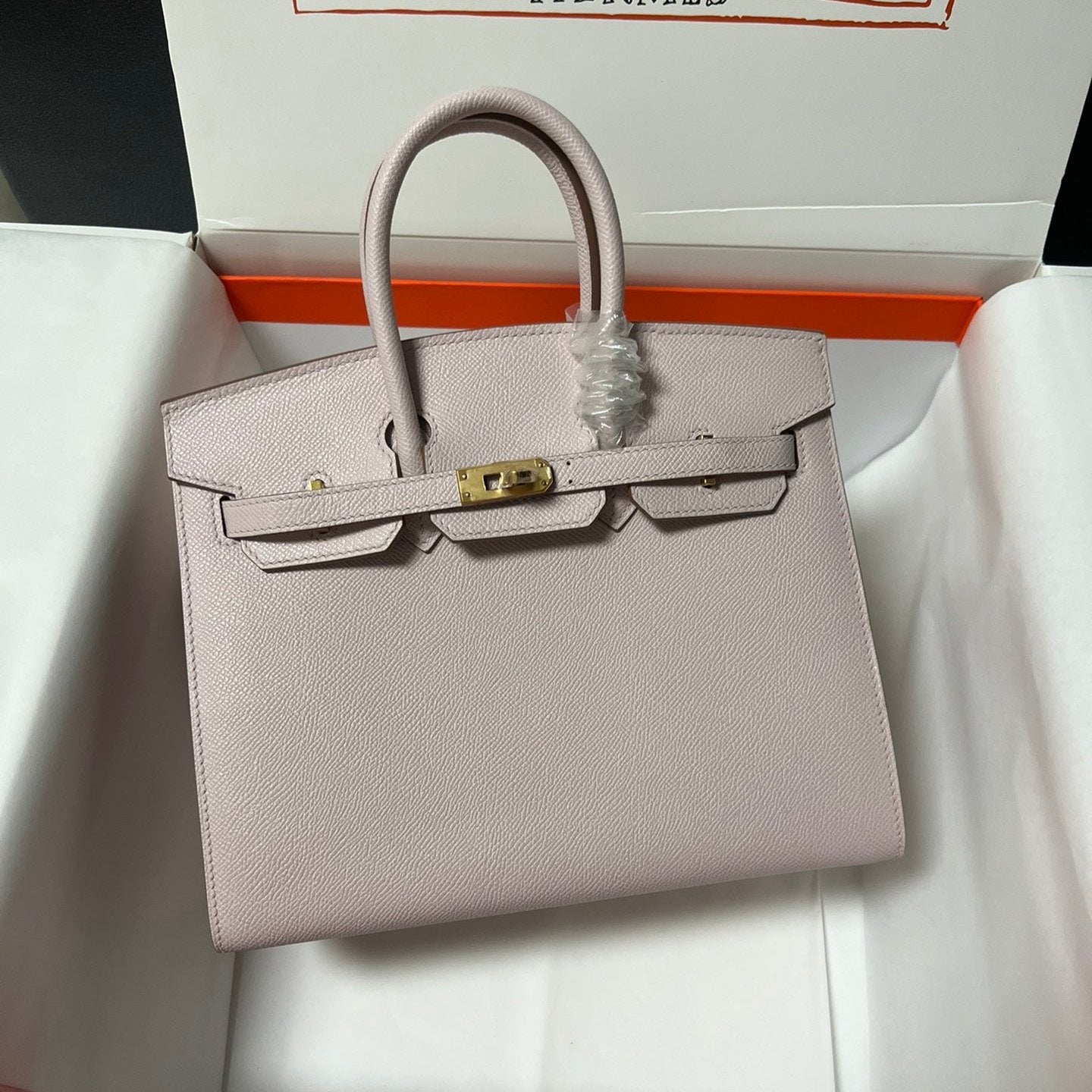 HM BIRKIN SELLIER PIEL EPSOM ROSA CLARO CON HERRAJES DORADOS