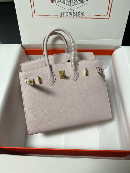 HM BIRKIN SELLIER PIEL EPSOM ROSA CLARO CON HERRAJES DORADOS
