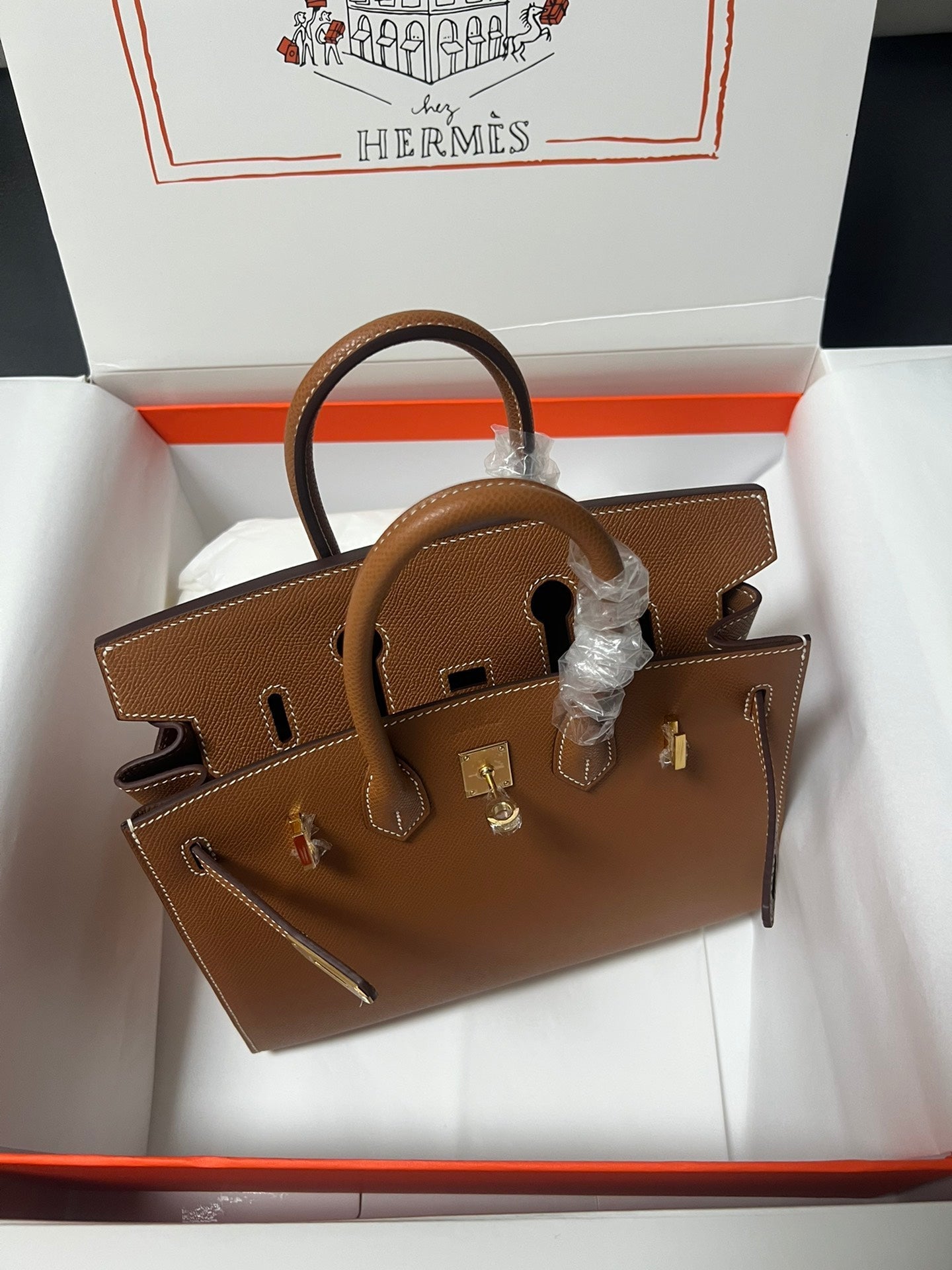 HM BIRKIN SELLIER GOLD EPSOM CUERO HARDWARE DORADO