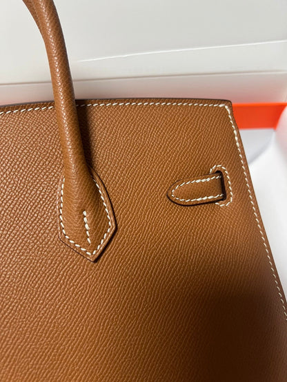 HM BIRKIN SELLIER GOLD EPSOM CUERO HARDWARE DORADO