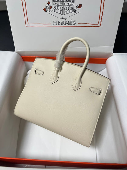 HM BIRKIN SELLIER CREMA EPSOM CUERO HIERROS DORADOS