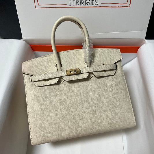 HM BIRKIN SELLIER CREMA EPSOM CUERO HIERROS DORADOS