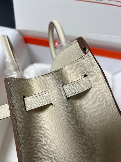 HM BIRKIN SELLIER CREMA EPSOM CUERO HIERROS DORADOS