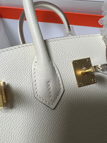 HM BIRKIN SELLIER CREMA EPSOM CUERO HIERROS DORADOS