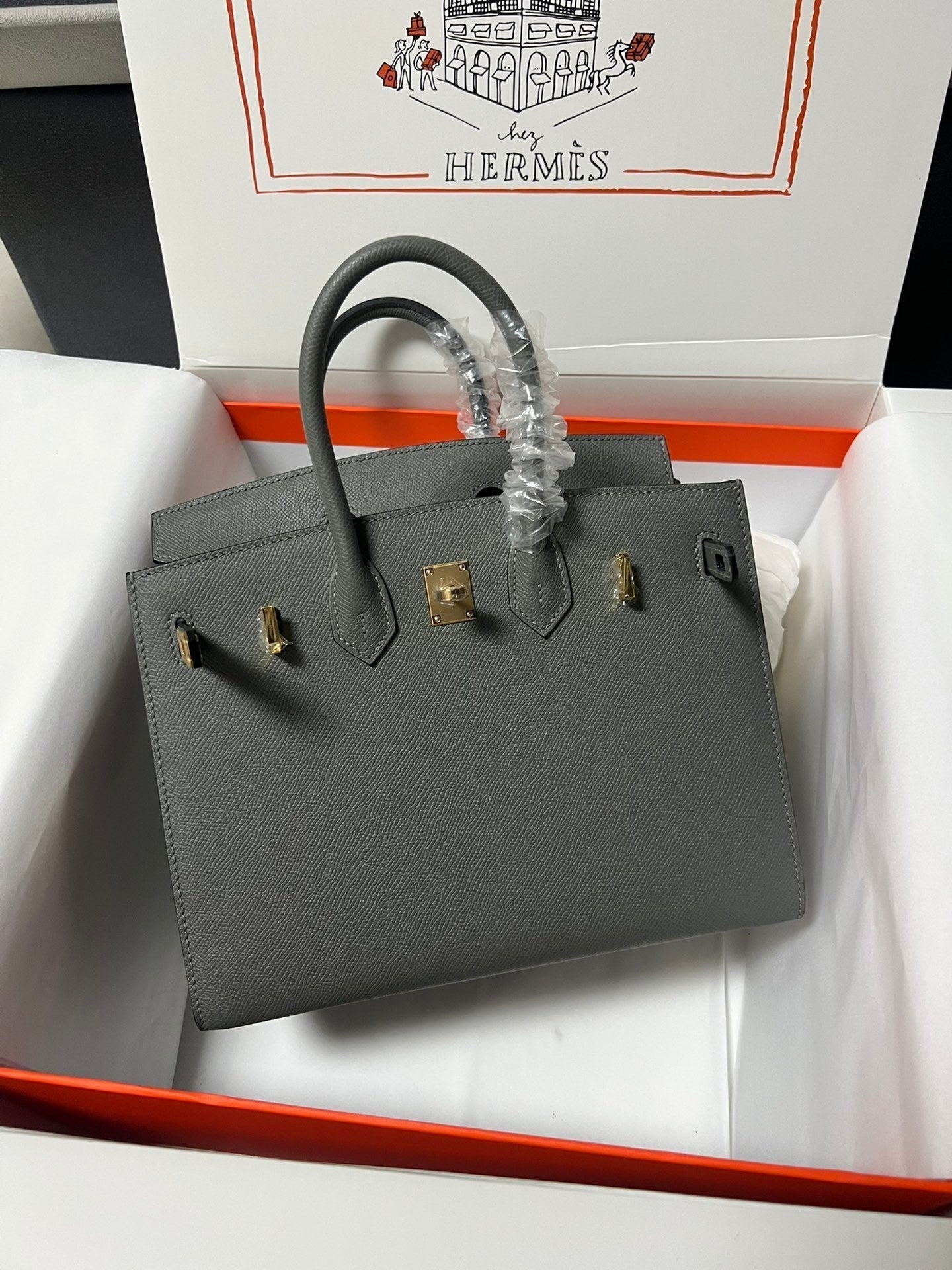HM BIRKIN SELLIER GIRS ETAN EPSOM CUERO HIERROS DORADOS