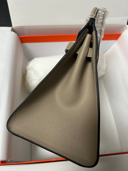 HM BIRKIN SELLIER ETOUPE GRIS PIEL EPSOM HERRAJES DORADOS