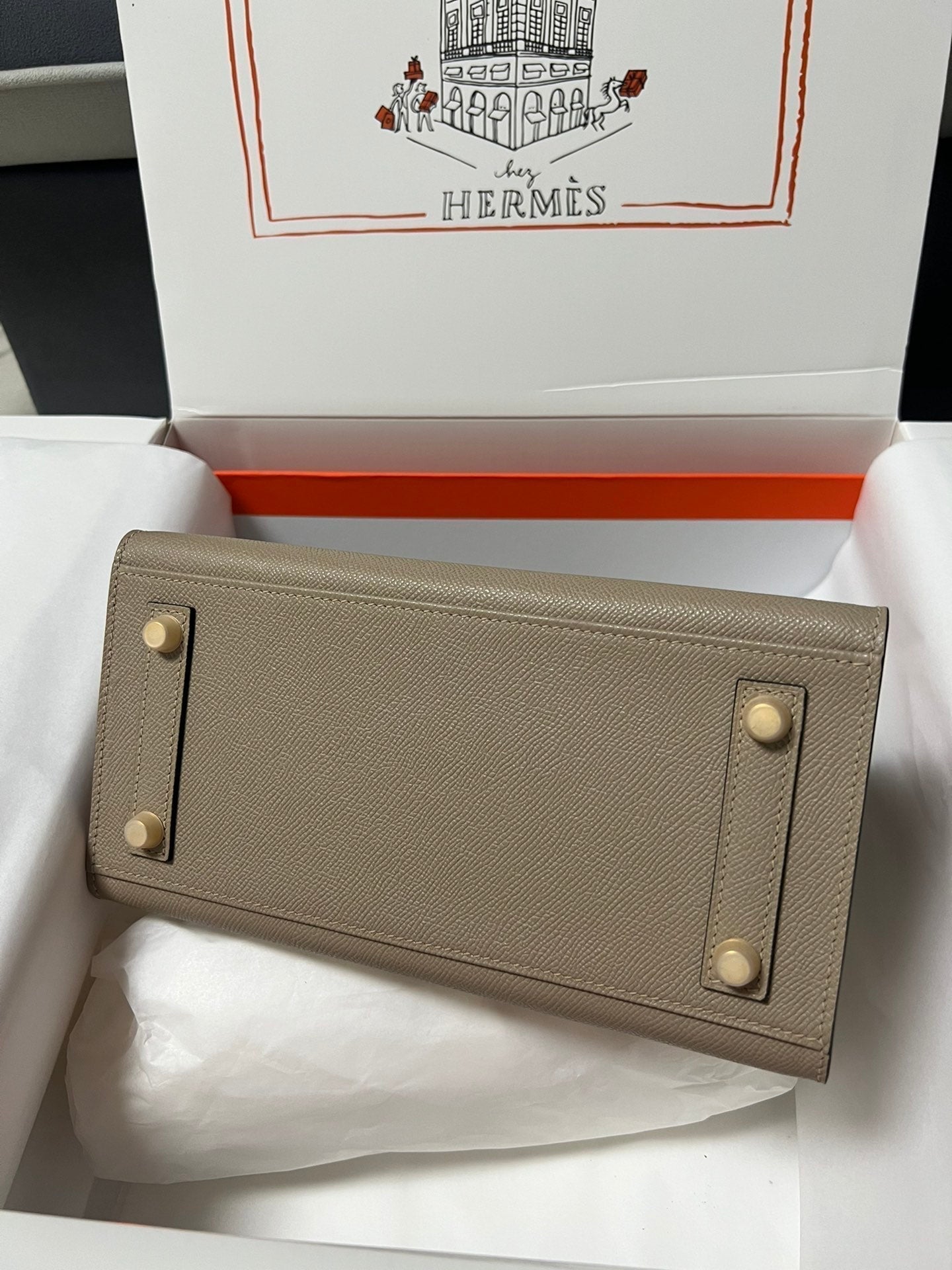 HM BIRKIN SELLIER ETOUPE GRIS PIEL EPSOM HERRAJES DORADOS
