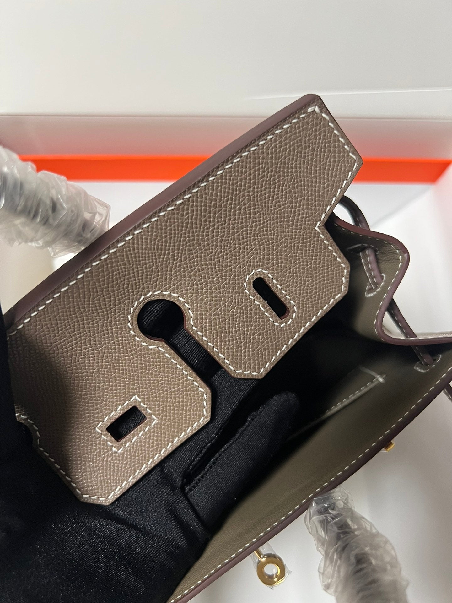 HM BIRKIN SELLIER VERT DE GRIS EPSOM CUERO HIERROS DORADOS