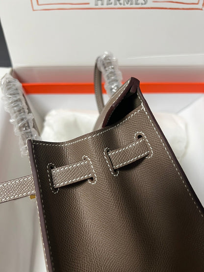 HM BIRKIN SELLIER VERT DE GRIS EPSOM CUERO HIERROS DORADOS