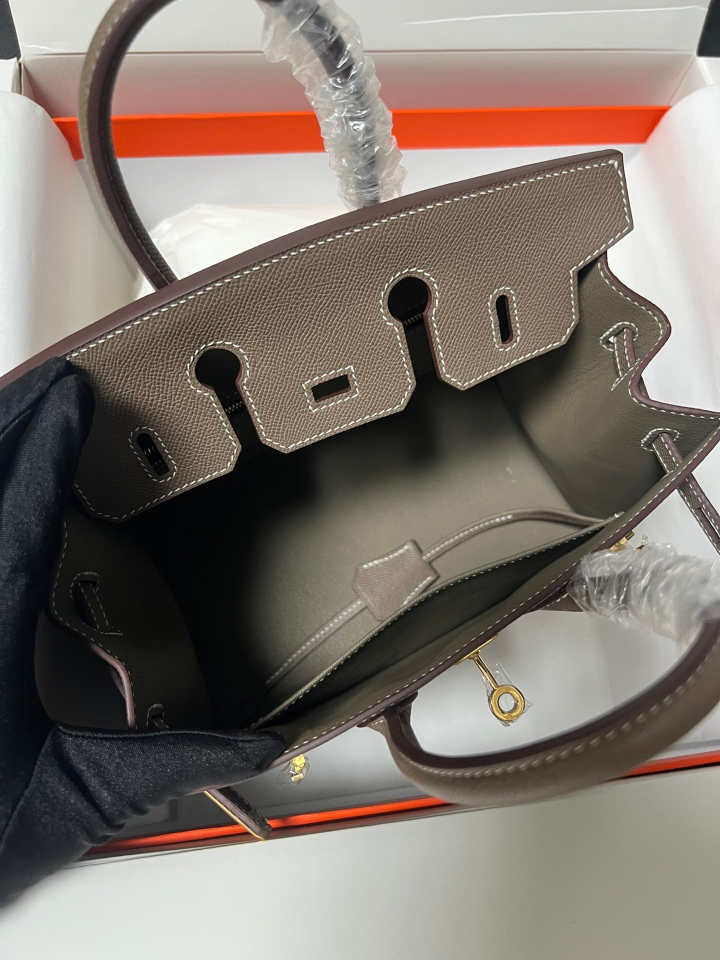 HM BIRKIN SELLIER VERT DE GRIS EPSOM CUERO HIERROS DORADOS