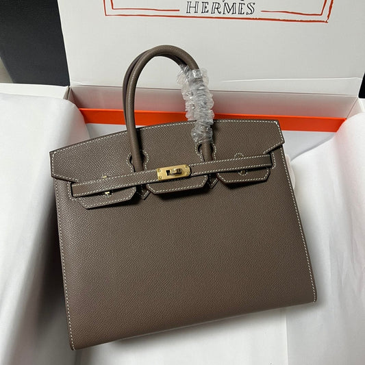 HM BIRKIN SELLIER VERT DE GRIS EPSOM CUERO HIERROS DORADOS