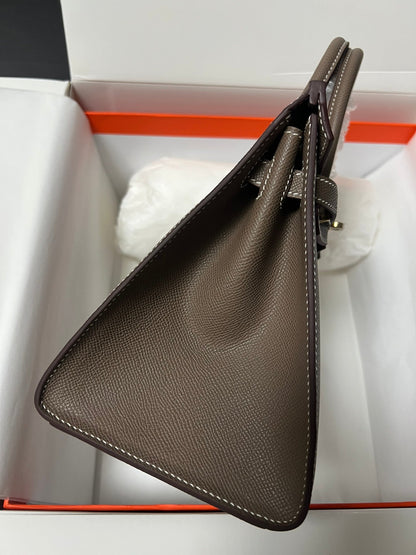 HM BIRKIN SELLIER VERT DE GRIS EPSOM CUERO HIERROS DORADOS