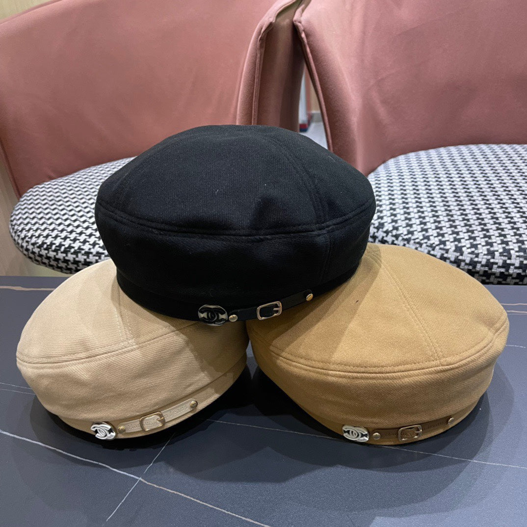 BÉRET EN TISSU JAUNE AVOINE 419384 