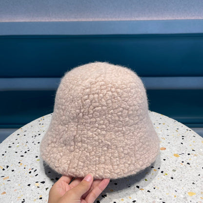 CHAPEAU BOB EN FOURRURE D'AGNEAU ROSE CLAIR 422034