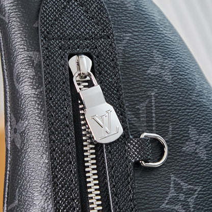 SAC À BANDOULIÈRE DUO 42 EN TOILE MONOGRAMME ECLIPSE NOIRE