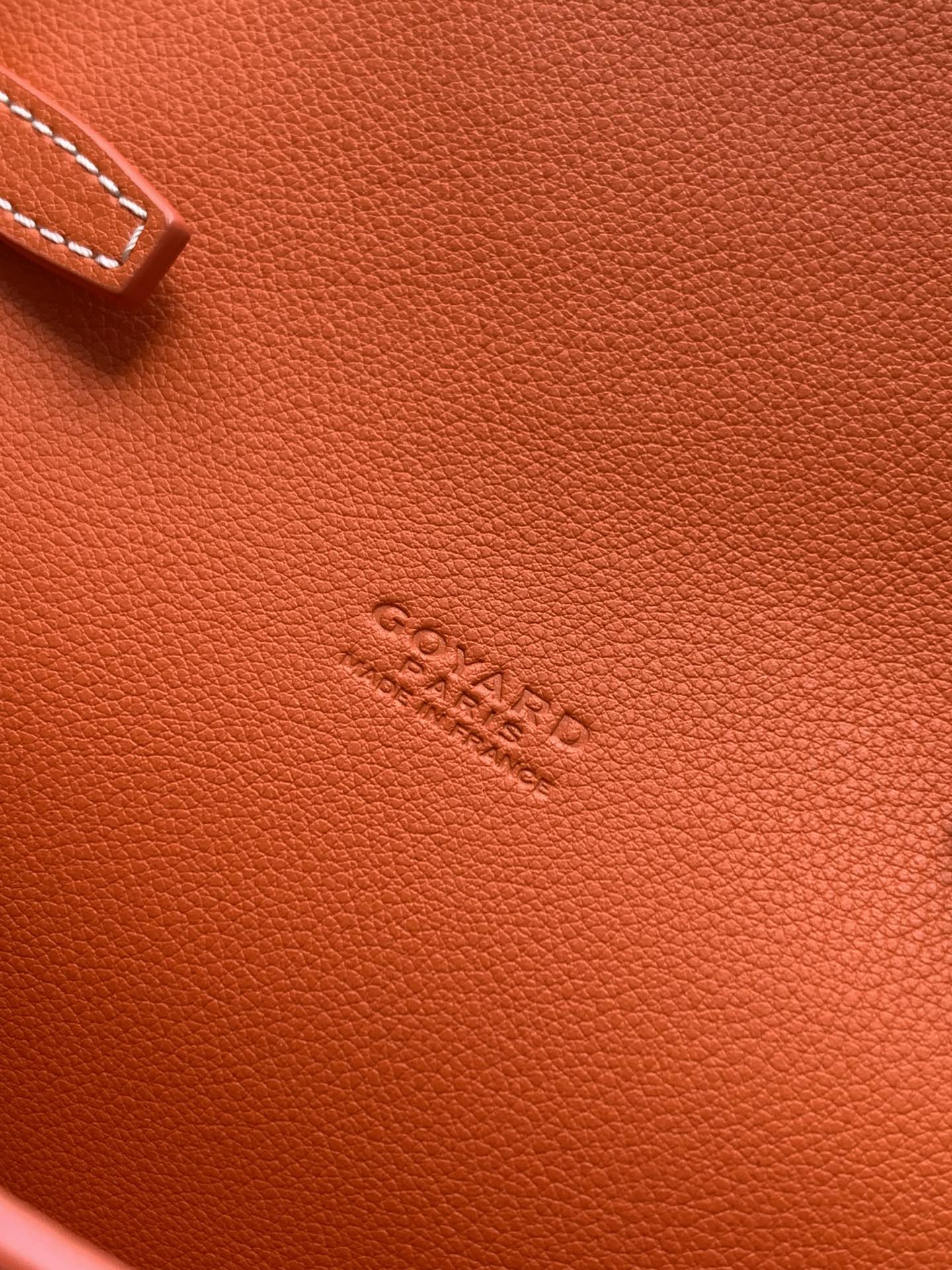 CARTERA CHIPRE 21 EN LONA GOYARDINE NARANJA Y PIEL DE BECERRO