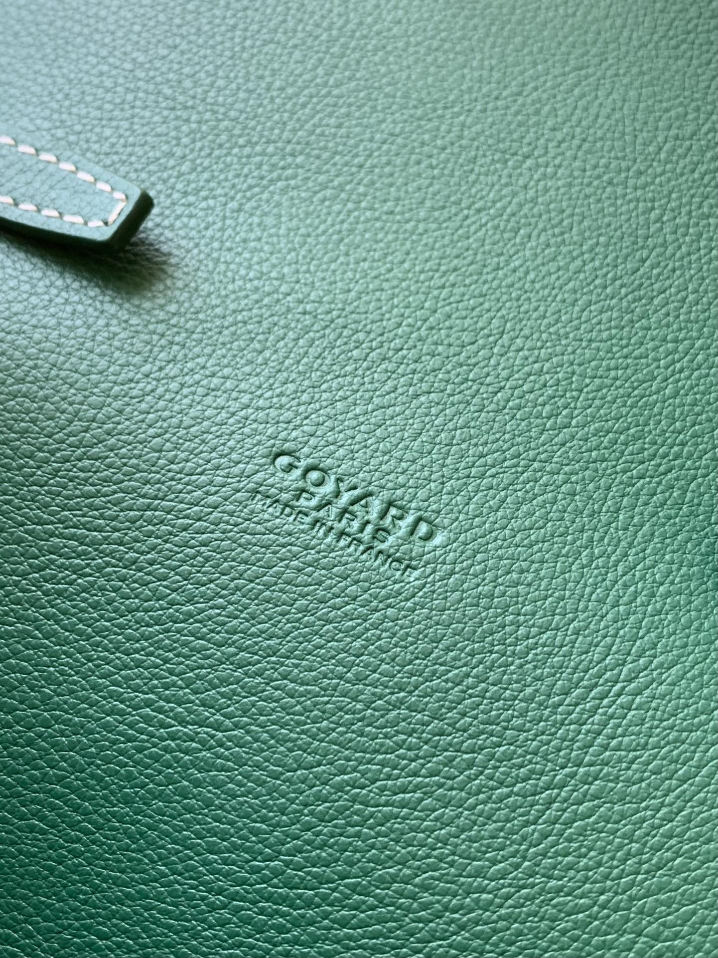CARTERA CHIPRE 21 EN LONA GOYARDINE VERDE Y PIEL DE BECERRO