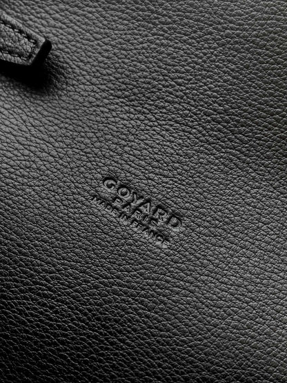 CARTERA CHIPRE 21 EN LONA GOYARDINE NEGRA Y PIEL DE BECERRO