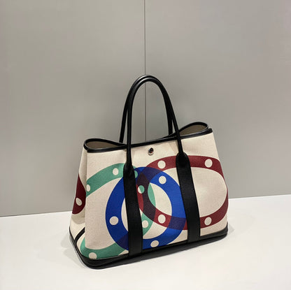 HM Garden Party 36 Lona multicolor y piel de becerro Negonda 243406