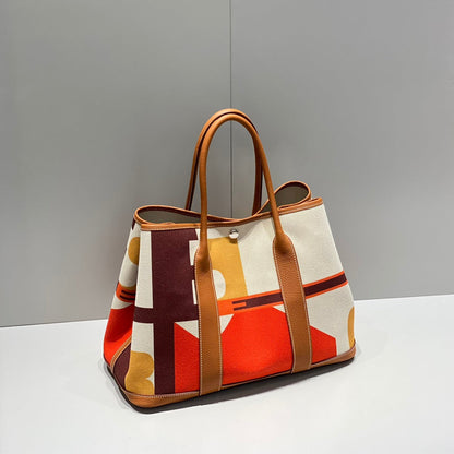 HM Garden Party 36 Lona multicolor y piel de becerro Negonda 243400