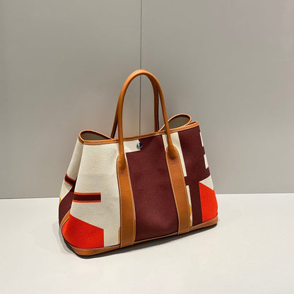 HM Garden Party 36 Lona multicolor y piel de becerro Negonda 243400