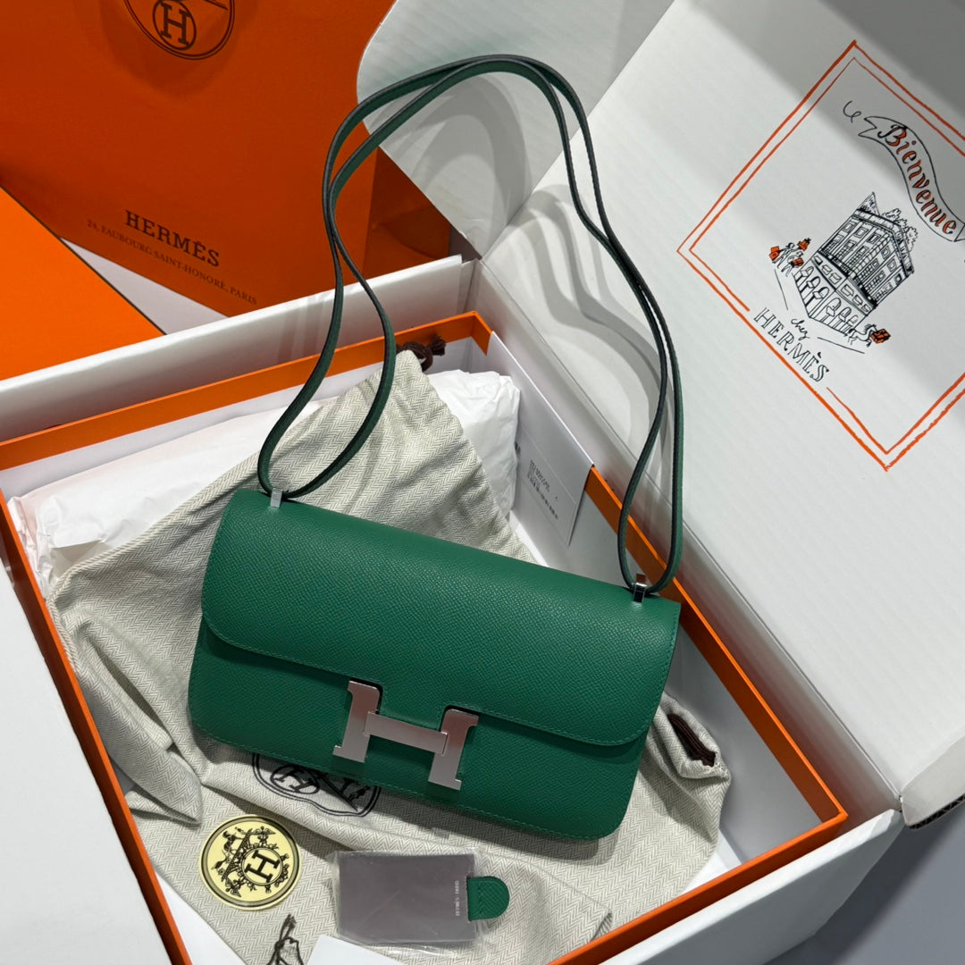 HM Constance Elan 24 Verde Epsom Herrajes plateados 237333