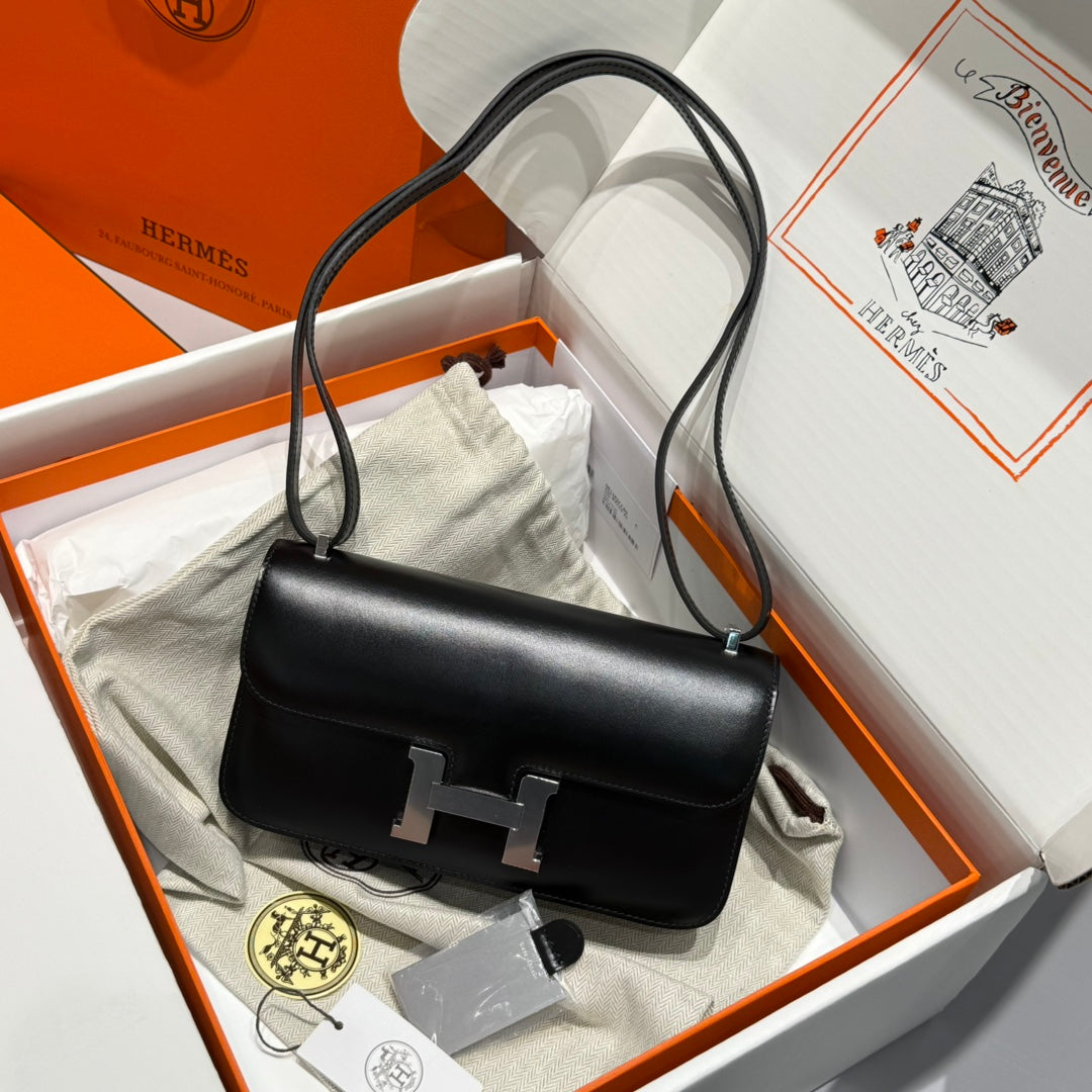 HM Constance Elan 24 Negro Epsom Herrajes Plateados 237351